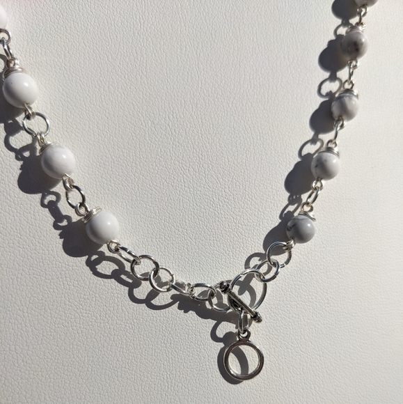 โจSOLDโจowlite Stone Necklace Handmade Silver Wi - Picture 8 of 10